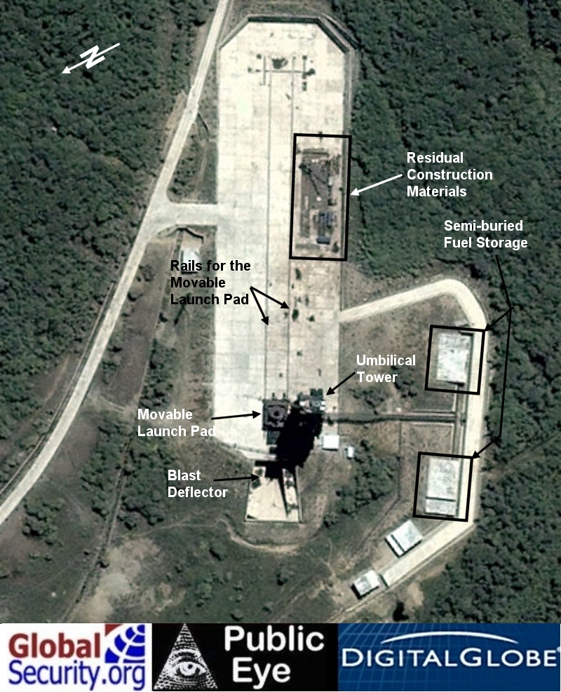 Main analysis of the Tongch'ang-dong launch site as of 3 June 2009